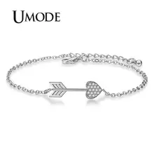 UMODE Амура стрелка ручной работы дамы браслеты для женщин Сладкий кубический цирконий звено цепи браслеты Сестра девушки подарки на день рождения UB0168B