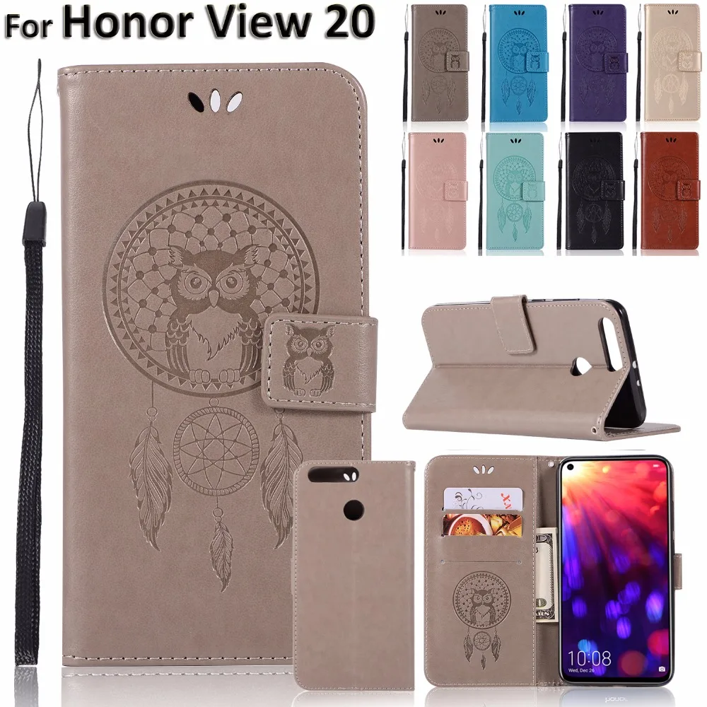 Чехол Funda для Huawei Honor View 20 чехол 6 4 дюйма V20 телефона роскошный модный кожаный с