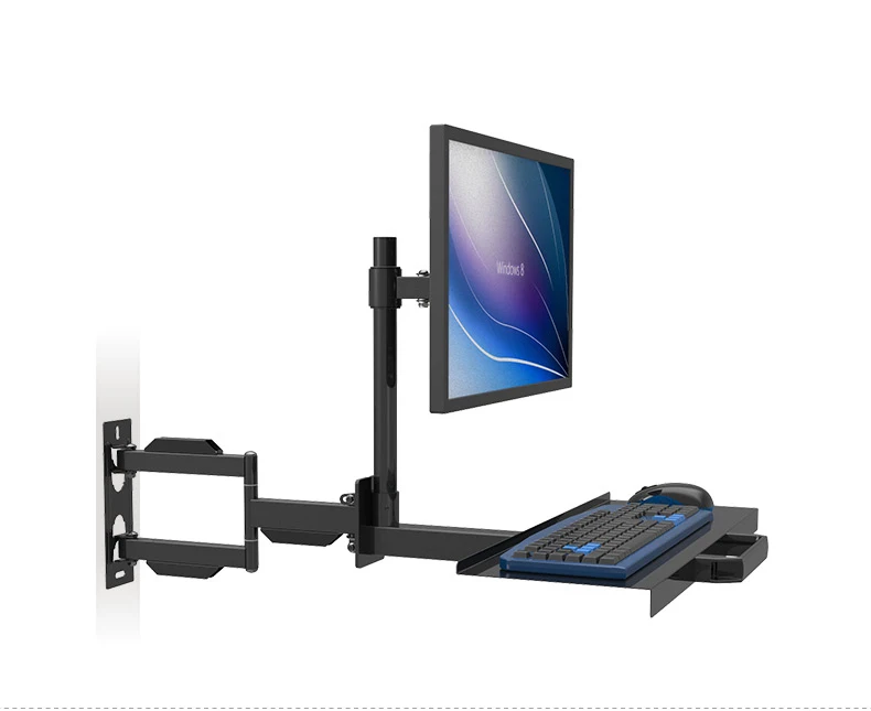 Настенный держатель монитора BL W805 Full Motion + кронштейн для клавиатуры Настольная