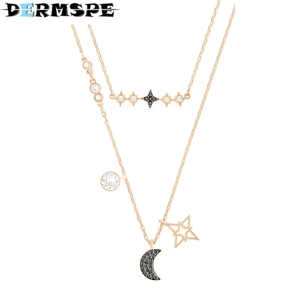 

DERMSPE Glowing New Variable Two-in-one Chain Set Gift - Star Moon 5273290 Party Gift Fashion Design Jewelry Free Shipping