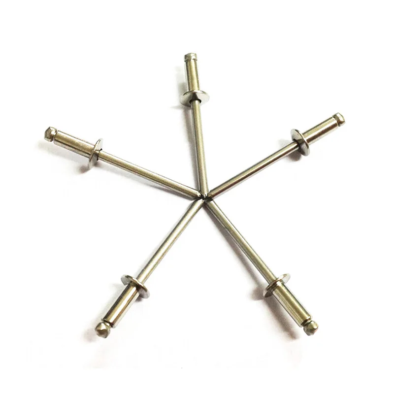 5pcs M6.4 all stainless steel open rivet flat round head blind rivets