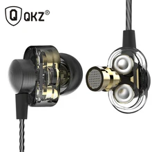 Наушники QKZ DM8 Мини Двойной Драйвер Extra Bass Turbo Широкий звук gaming headset mp3 ДИ-ДЖЕЯ Гарнитуры fone де ouvido auriculares