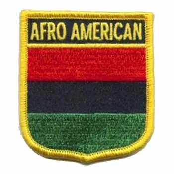 

Afro American Flag Patches for Clothes Made by Twill and Made by Twill Merrow Border with PVC Backing MOQ50pcs free shipping