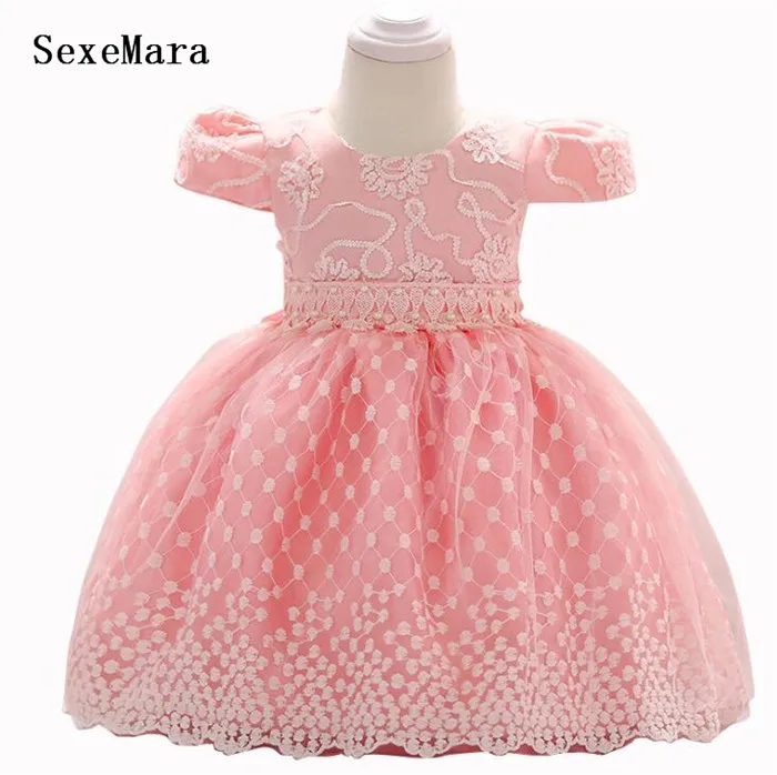 

New Baby Girls Clothes 1st Birthday Dress Party Dresses For Girl Toddler Kids Baptism Gown Tutu Outfits Actual Pictures