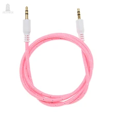 500pcs lot 3 5mm Jack Audio Cable Male to Male Cloth Weave braid Audio Aux Cable For iPhone Car Headphone for Beat Speaker cheap