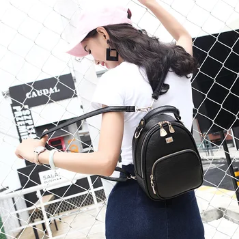 

Backpack Women Leather Backpack Bookbags Cute Backpack Anti Theft Backpacks Mochila Feminina Split Leather Solid Softback