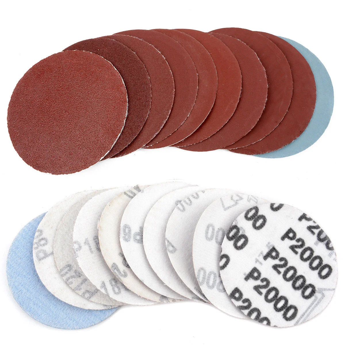 

High Quality 100pcs/set 3 inches 75mm Mixed Sander Disc 80~3000 Grit Round Sanding Polishing Pad Sheets Sandpaper