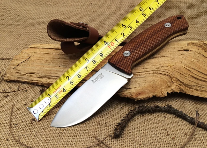 NEW! LionSteel Hunting Fixed Blade Knives,7Cr17Mov + Rosewood Handle Camping Knife,Lion Steel Survival Knife.