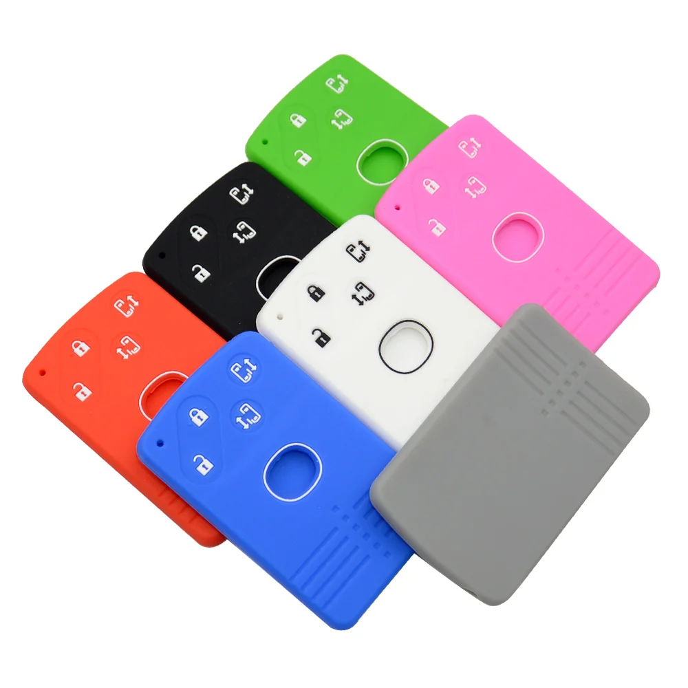Silicone Rubber Key Fob Cover Skin Set Case For Renault 4 Buttons New Replacement Silica Gel Car Key Shell Protect Free Shipping (2)