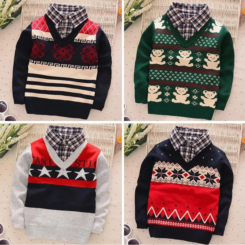 

BibiCola 2017 baby boys kniting clothes gentleman a sweaters children spring autumn pullover for kids coat Jacket Outerwear