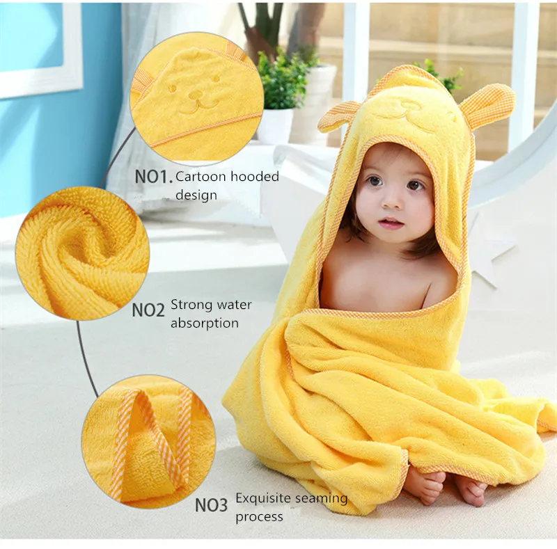 Baby Bath Towel Cloak Nature Cotton Hooded Towel Newborn Towels One Piece 3D Cartoon Shape Baby Bathrobe Kids Towel Baby Stuff