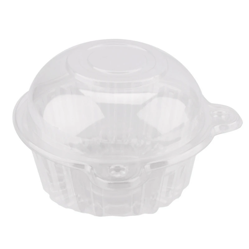 Buy 50 Pcs Single Clear Plastic Cupcake Muffin Case Pods Cup Domes Boxes Holder