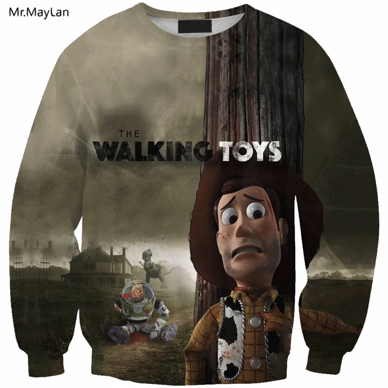 New fashion Unisex Sweatshirt 3D Toy Story Print Simple Hip Hop Casual Relaxtion Oversized 5XL Jackets Hipster Boys Coat Clothes