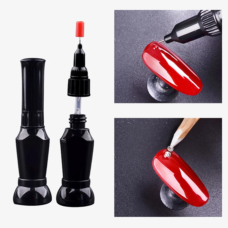 

Rhinestones Nail Glue For False Nail Art Tips Clear Point Drill Gel With Needle Manicure Decoration Adhesive