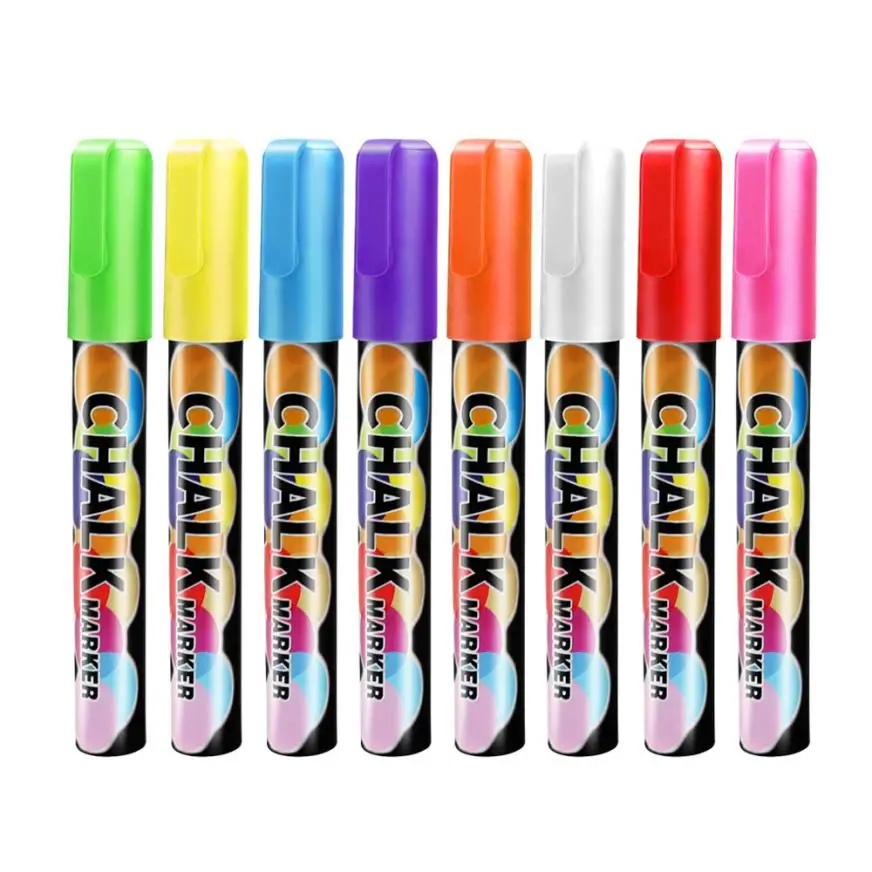 2018 8Pcs Chalk Markers Chalkboard Erasable Dustless Water Based Liquid