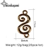 20pcs/lot Zinc Alloy Gold Spiral Mini Flowers Charms Pendants Connector For DIY Jewelry Necklace Making Accessories ► Photo 2/6