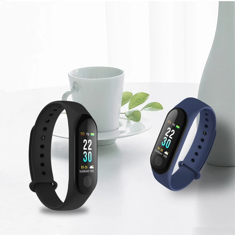 

New Arrival Fingerprint Unlock Smart Watch Support Heart Rate Monitor Fitness Tracker Blood Pressure Call Reminder Smartband