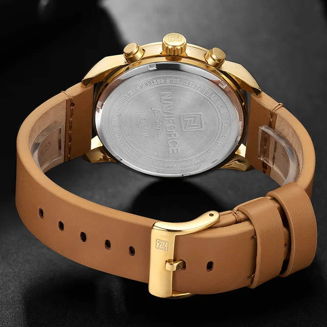 Mens Watches NAVIFORCE Luxury Brand Men’s Quartz 24 Hour Date Watches Man Waterproof Clock Men Sport Leather Starp Wrist Watch