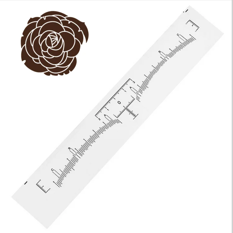 10 шт. одноразового использования, для микроблейдинга точный линейка для татуировки накладки-шаблоны Перманентный макияж tebori бровей инструменты для моделирования измерения