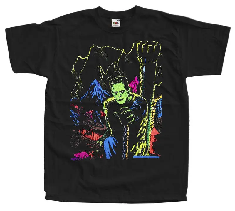 

Frankenstein V30 Movie Poster T Shirt Navy Purple Black All Sizes S 4Xl