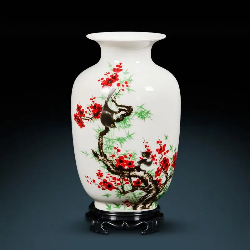 Цзиндэчжэнь керамическая ваза Бытовая декоративная ваза для цветов тв шкаф винный шкаф маленький ремесленный фарфор керамическая ваза - Цвет: 4