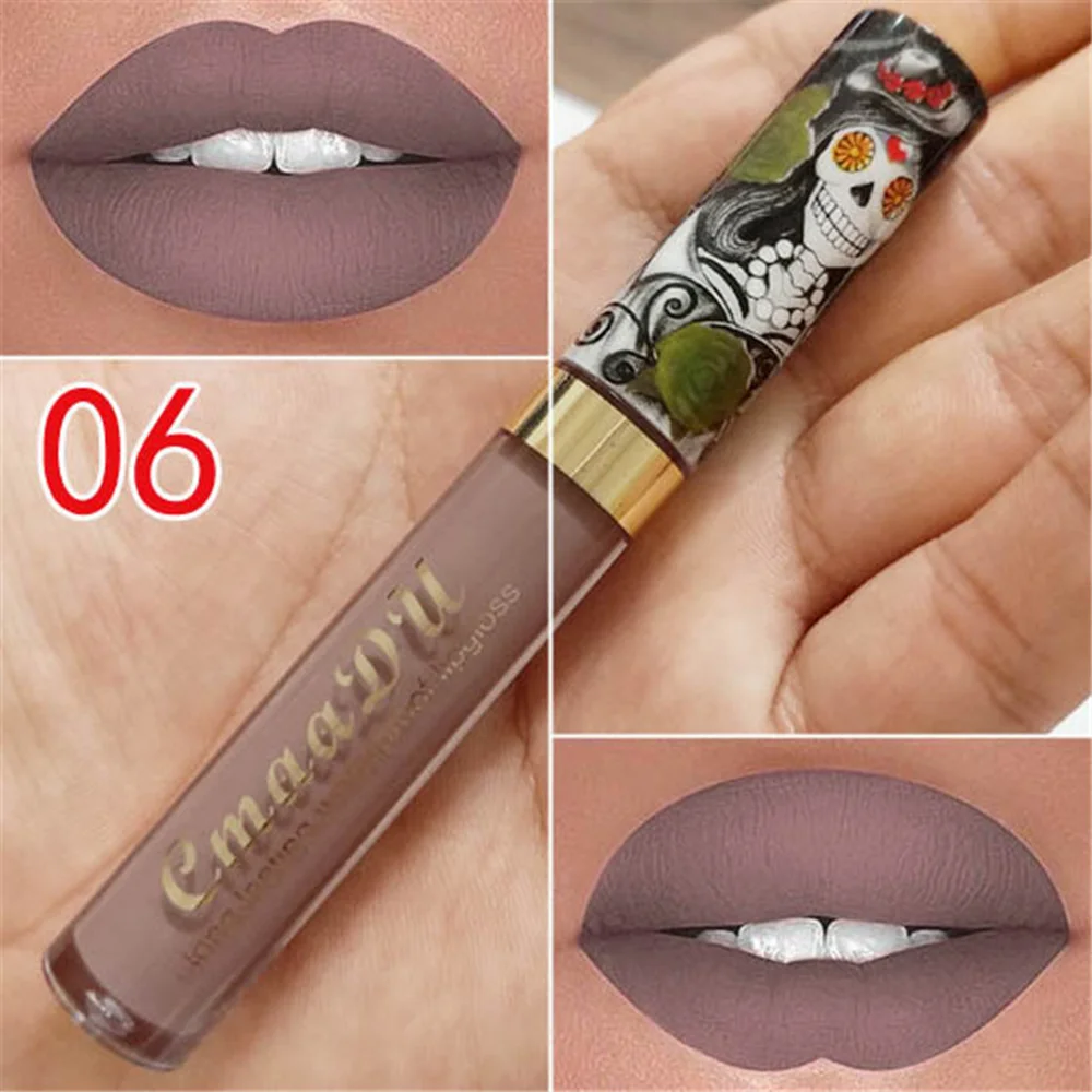 CmaaDu 6 Colors Waterproof Liquid Lipstick Long Lasting Natural Matte Lip Gloss Women Beauty Makeup Cosmetics Lipgloss Maquiagem