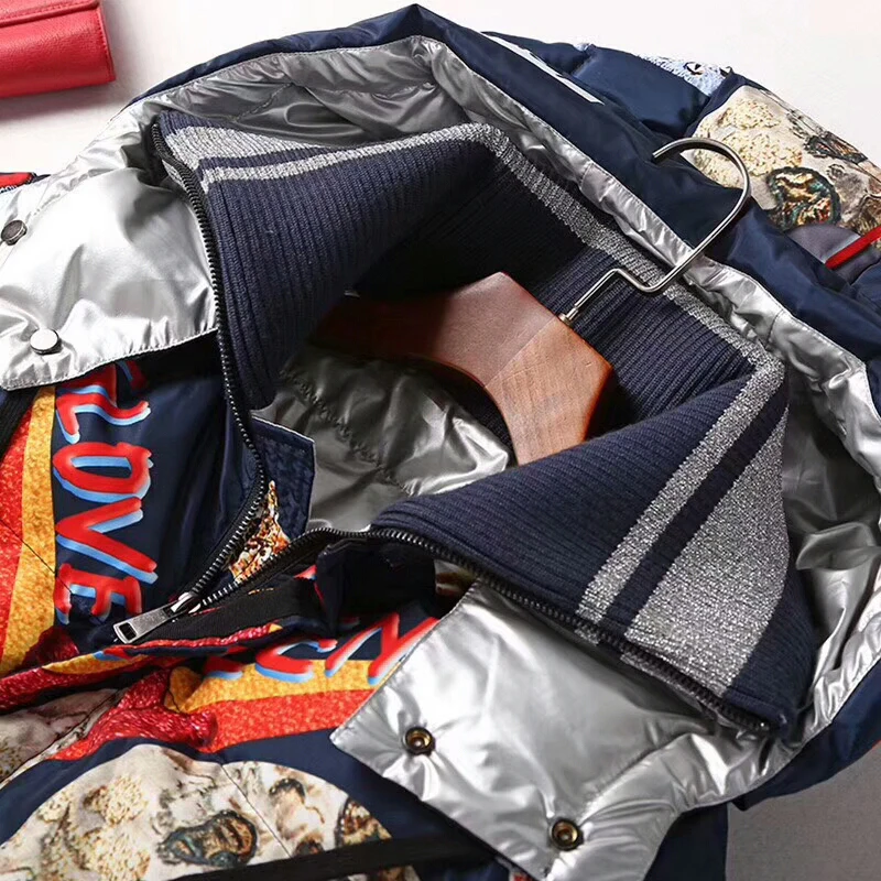 White duck down full sleeve Bohemian Cartoon Down Coats 2018 Latest Winter New Arrival Elegant Fashion Warm Long Coat Women White duck down full sleeve Bohemian Cartoon Down Coats 2018 Latest Winter New Arrival Elegant Fashion Warm Long Coat Women