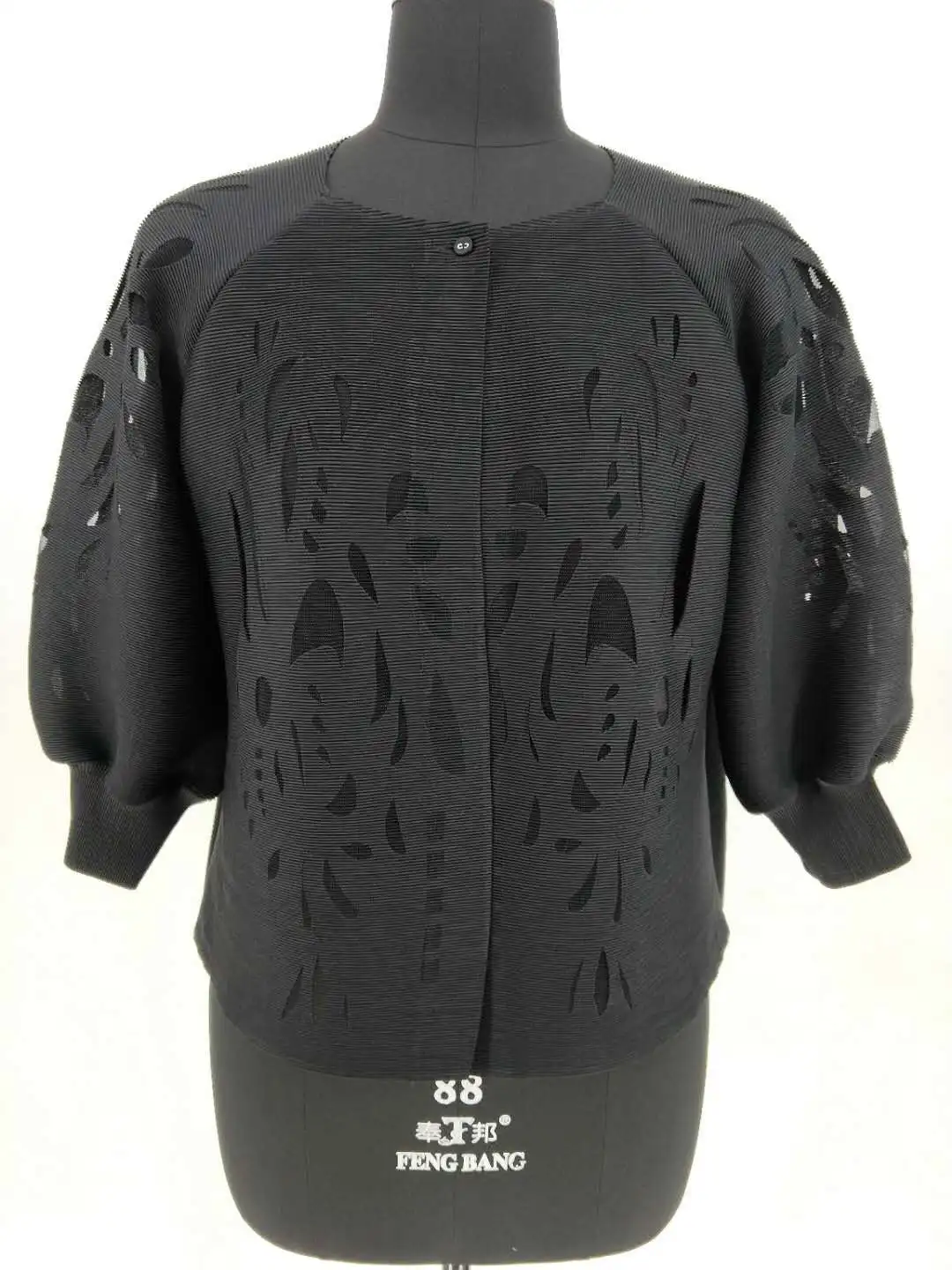 

Spring Hollowed Out Casual O-neck Open Stitch Loose Coat