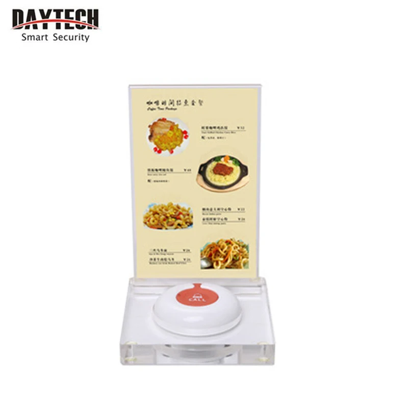 

DAYTECH Restaurant waiter call system button to call waiter Table menu holder call button base restaurant menu holder