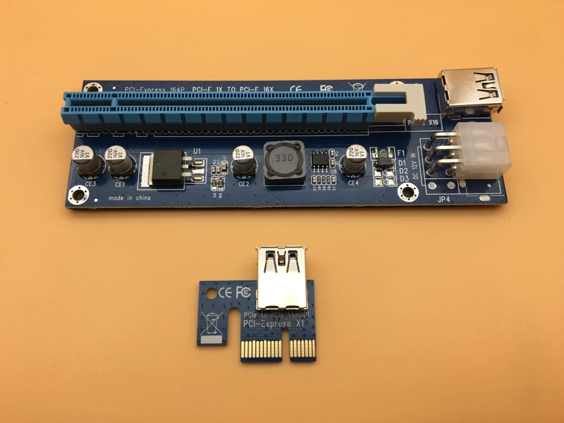 60 см наивысшего качества супер скорость PCI-E Express Powered Riser Card USB 3,0 удлинитель Кабель 1x до 16x PCI-E слот для BTC машины