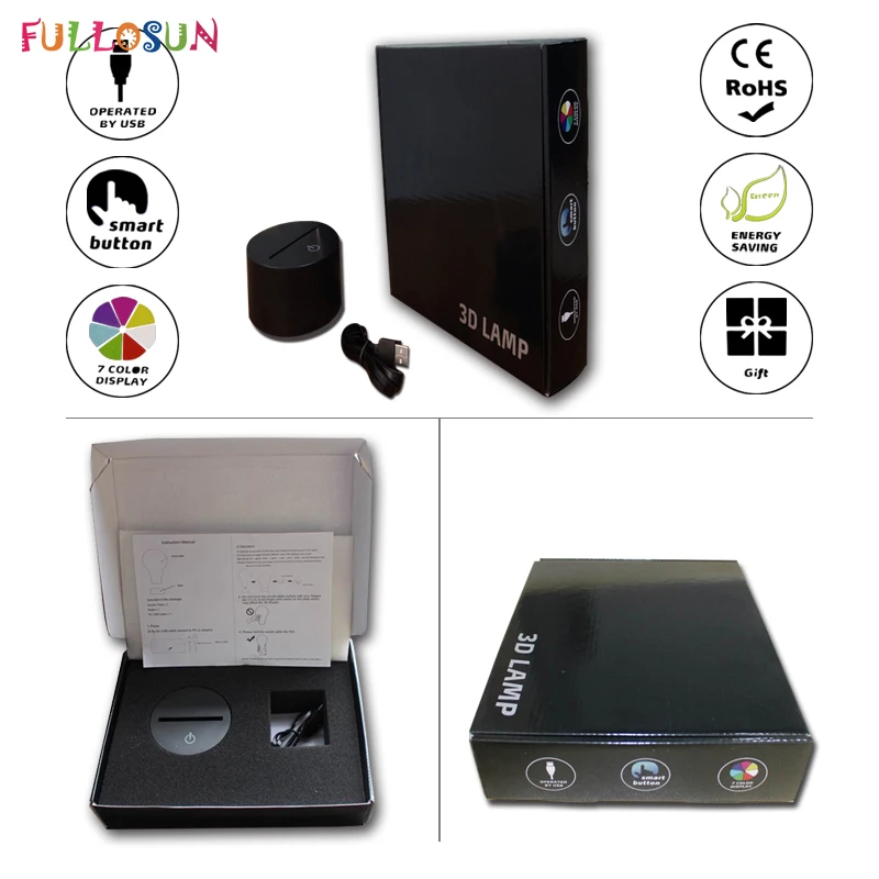 Luzes da Noite fofa 3d visual led night Tipo de Ítem : Night Lights