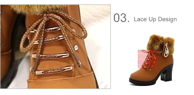 MCCKLE/ботильоны; женские теплые плюшевые Зимние ботиночки; зимние ботинки на шнуровке со стразами; модная женская обувь на высоком квадратном каблуке; Botas