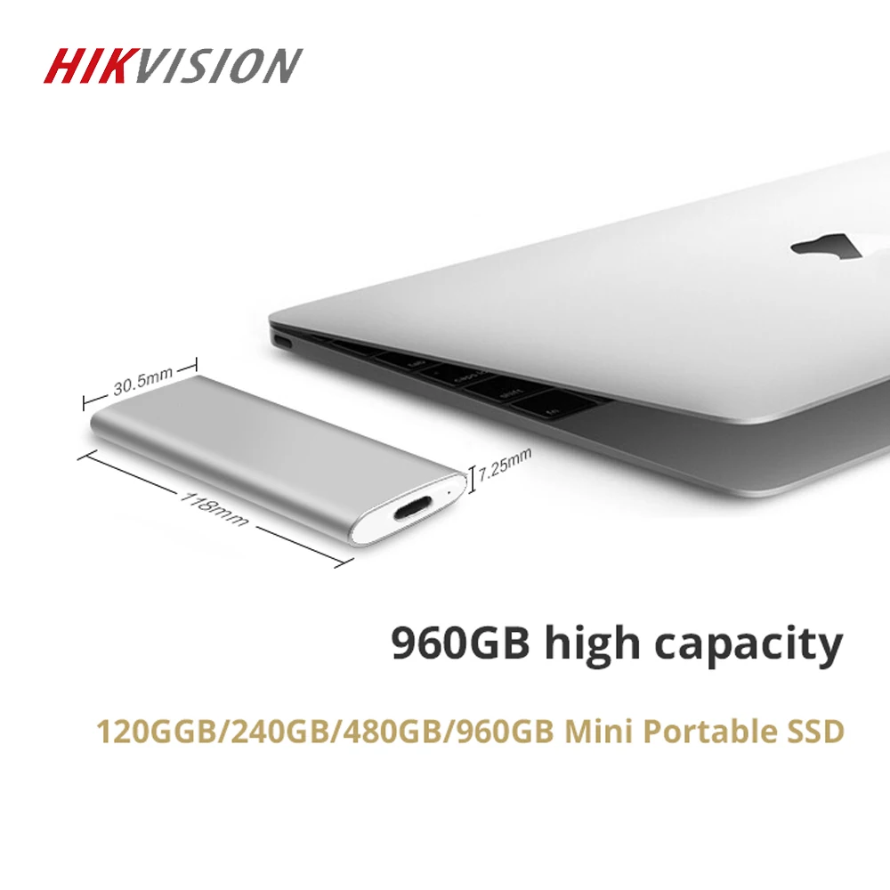 HIKVISION T100N внешний жесткий диск ssd 480 ГБ 240 твердотельный накопитель Тип C USB 3 1 SSD для