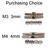 Tige de traction M3 en acier, 2 pièces, 3mm, longueur de filetage 16.5mm, #45, pour modèle de voiture de loisir RC, Buggy, camion, pièce de mise à niveau ► Photo 1/6