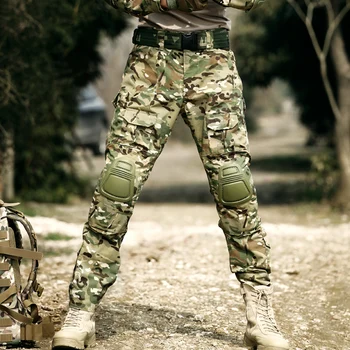 

Tactical Hiking Pants Men Military Camouflage Hunting Trousers Tactical Trekking Trousers With Knee Pads Pantalon Outdoor Hombre