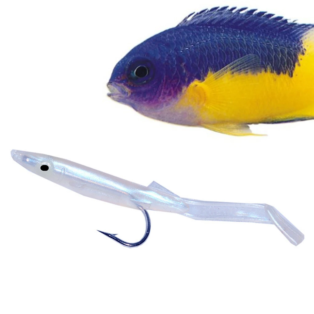 حار بيع 6 قطعة/المجموعة لينة ثعبان البحر السحر 80 مللي متر/2.3g profissional محاكاة السحر الطعم ذيل مجداف الرمال ثعبان البحر الاصطناعي الصيد السحر