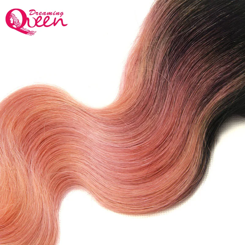 Rose Gold Hair Weave Two Tone Brazilian Body Wave   (4)