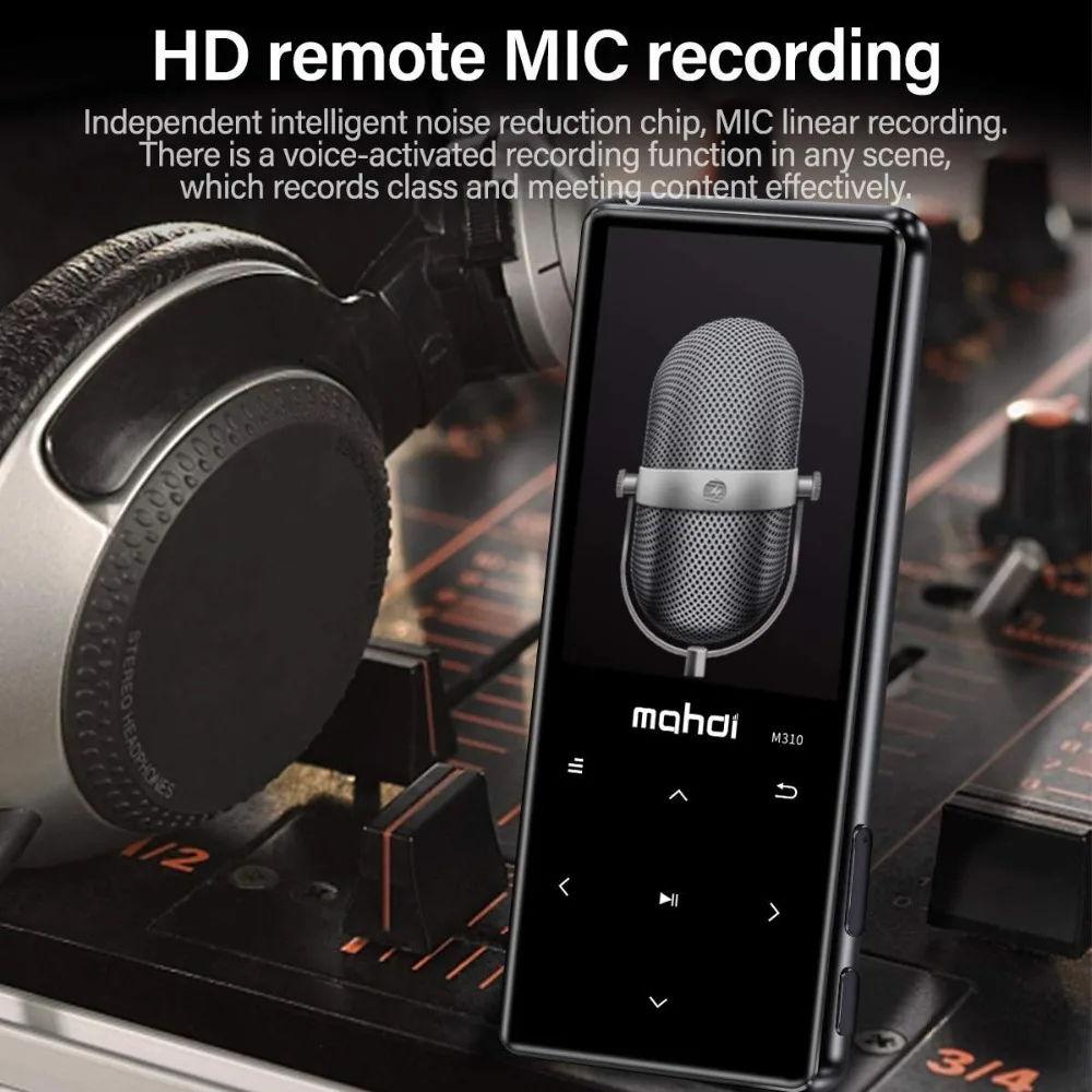 Mp3 плеер с Bluetooth 4 1 сенсорная кнопка изогнутый экран 2 дюйма 16 ГБ портативный
