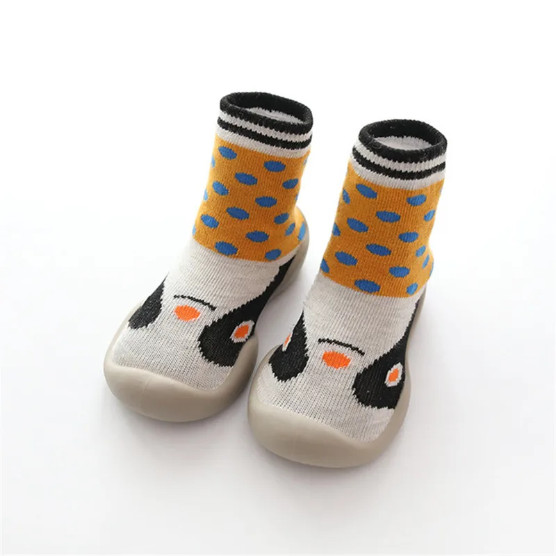 Kids Baby Indoor Socks Anti Slip Warm Winter Shoes Sock with Rubber Soles toddler boy girls First walking slipper striped dots 2019 new (6)