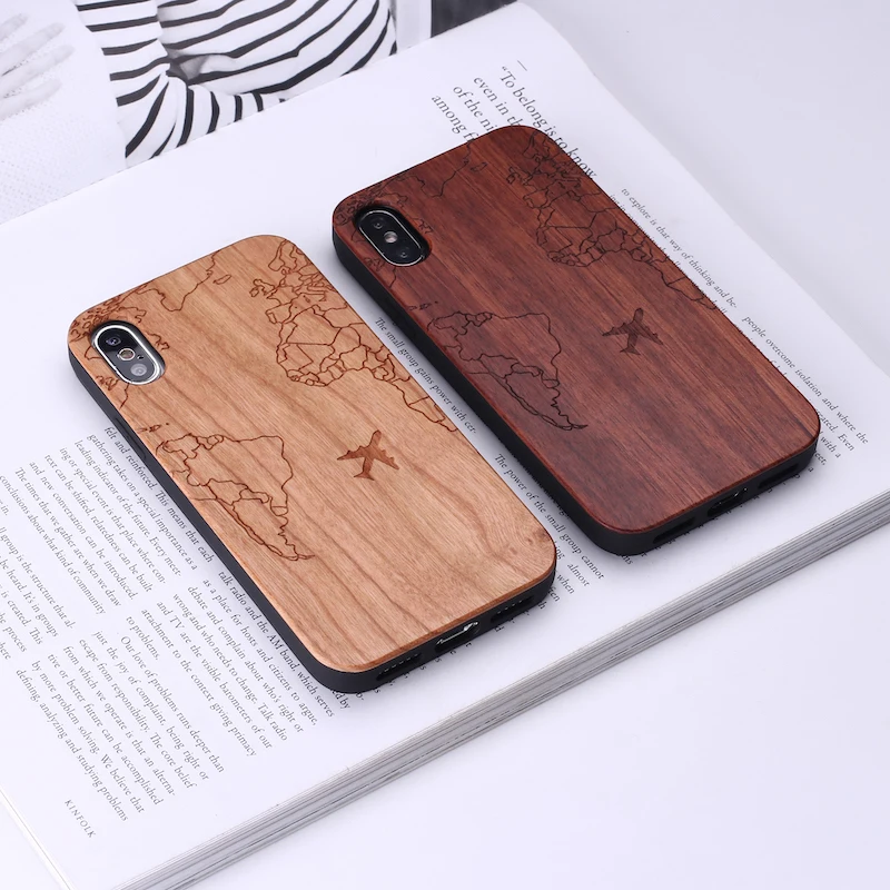 

For iPhone 6Plus 7 7Plus 8 8Plus XS Max Marylin Monroe World Map Praying Real Wood Phone Case For SAMSUNG S7 Edge S9 S8 Plus