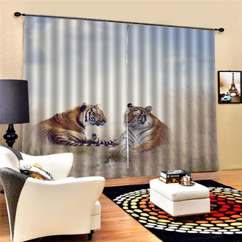 

Print Luxury Decor Digital 3D Blackout Window Curtain Drapes For Living room Bedroom Hotel Tapestry Decorative Treatment