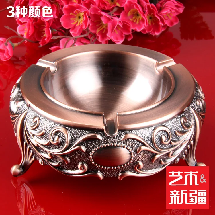 

European-style retro metal ashtray personalized luxury hotel home office ashtray KTV bar car gift