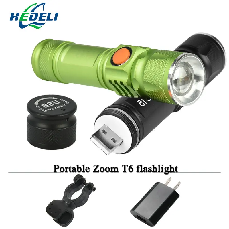 2017 new powerful CREE XML T6 Mini USB led flashlight torch lantern portable light Rechargeable lantern