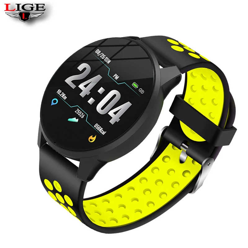 

2019LIGE Women Smart Watch Men's Blood Pressure Heart Rate Monitor Sports Meter Step Bracelet Waterproof Color Digital Watch