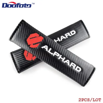 

Doofoto 2pcs Car Styling Case For Toyota Alphard Camry Avensis Rav4 Yaris Auris Carbon Fibre Auto Badge Accessories Car-Styling