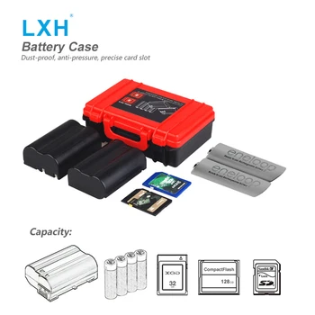 

LXH Camera Battery Boxes SD CF XQD Memory Card Storage Case For Sony NP-FW50/NP-W126/NP-BX1 Nikon EN-EL14/5 Canon LP-E6/8/10