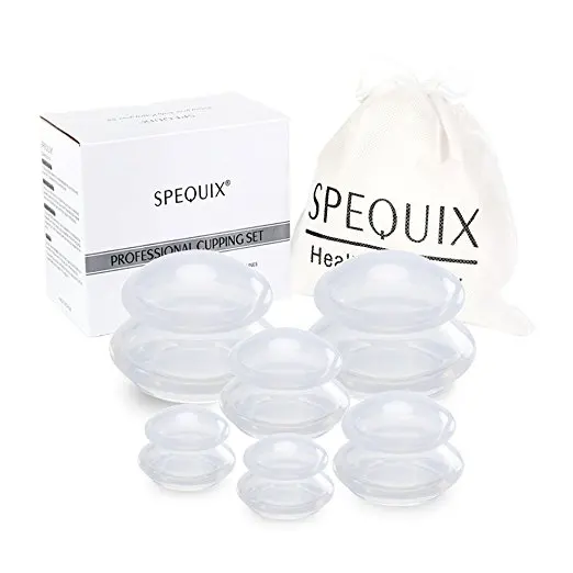 Rofessional Silicone Cupping Therapy Set Anti Slip Silicone Massage Cups And Storage Bag Chinese Silicone Cups
