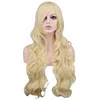 QQXCAIW largo ondulado Cosplay púrpura negro blanco rojo rosa azul rubia naranja gris plata 80 cm pelucas de pelo sintético ► Foto 1/6