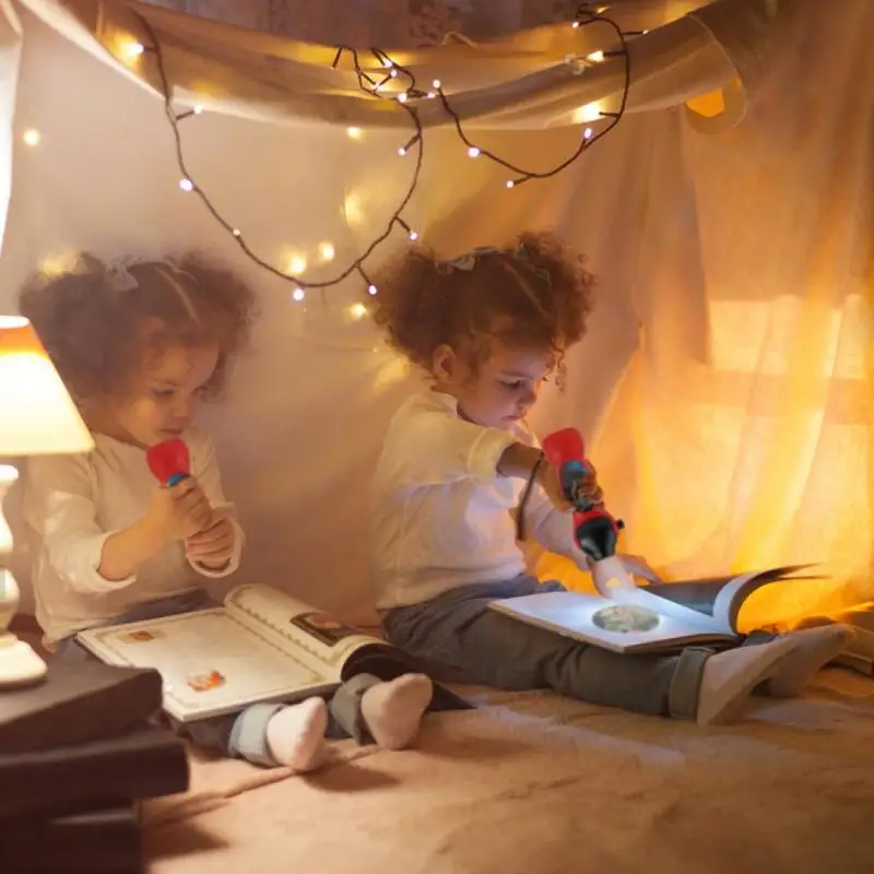 24 Patterns Baby Sleep Light LED Flashlight Cartoon Dinosaur Projector Lamp 90 Rotary Early Education Toys for Children