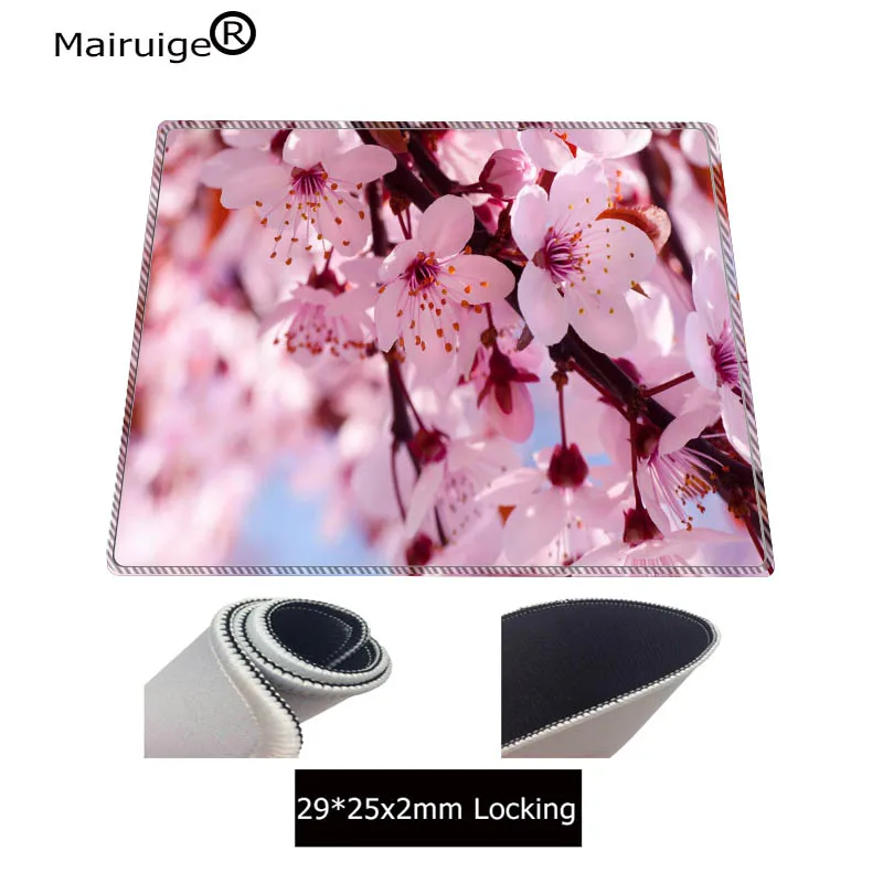  Mairuige Pink Flower Gaming Mouse Pad Locking Edge Large Speed Mouse Mat PC Computer Laptop Mouse p